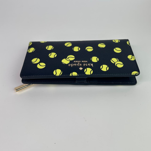 Kate Spade Tennis Toss Large Slim Bifold Wallet and - Picture 6 of 12